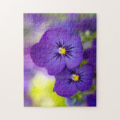 紫色のビオラ ジグソーパズル (縦)