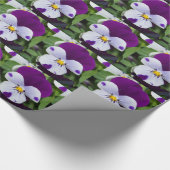 紫色のビオラ ラッピングペーパー (角)