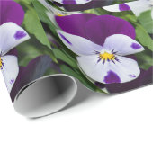 紫色のビオラ ラッピングペーパー (ロールコーナー)