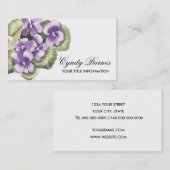 紫色のビオレット名刺 名刺 (正面/裏面)