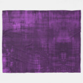 紫色のビロード模様 フリースブランケット (正面(横))
