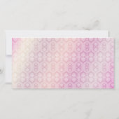 紫色のビーチ結婚式日付の写真カードを保存 セーブザデート (裏面)