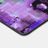 紫色のピクセル化されたデスクマット デスクマット (コーナー)