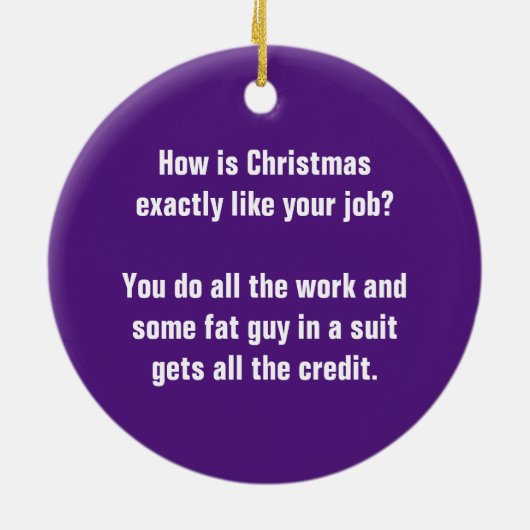 紫色のピックボールカスタムで、背面にエラーメッセージが表示 セラミックオーナメント (裏面)