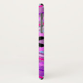 紫色のピンクとアクアジオメトリッククロッシングのストライプ Case-Mate iPhoneケース (裏面/左)