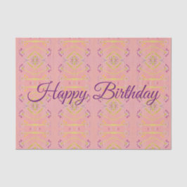 紫色のピンクとライムグリーン 薄葉紙