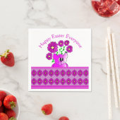 紫色のピンクと白 スタンダードカクテルナプキン (インサイチュ)