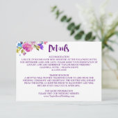 紫色のピンクと青のポシーの花詳細カード エンクロージャーカード (スタンド正面)