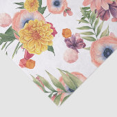 紫色のピンクと黄色の花 薄葉紙 (詳細)