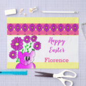 紫色のピンクと黄色 薄葉紙 (クラフト)