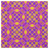 紫色のピンクのオレンジと黄色の幾何学的パターン ファブリック (見本)