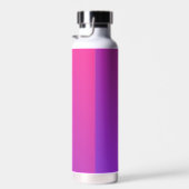 紫色のピンクのグラデーシパーソナライズされたョン名 ウォーターボトル (右面)