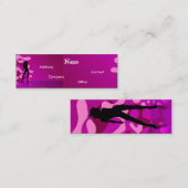 紫色のピンクのダンサー スキニー名刺 (正面/裏面)
