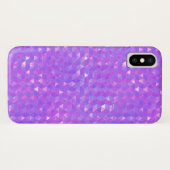 紫色のピンクのトレンディー三角形ジオメトリパターン Case-Mate iPhoneケース (裏面(横))