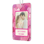 紫色のピンクのハートがあなたはハングリー時 カーエアーフレッシュナー (左)