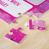 紫色のピンクのハートがあなたはハングリー時 ジグソーパズル (側面)