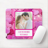 紫色のピンクのハートがあなたはハングリー時 マウスパッド (マウス)