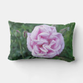 紫色のピンクのバラ写真の腰枕ガーデナー ランバークッション (裏面)