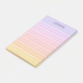 紫色のピンクのピーチグラデーション黄色の線の名前の追加 ポストイット (アングル)