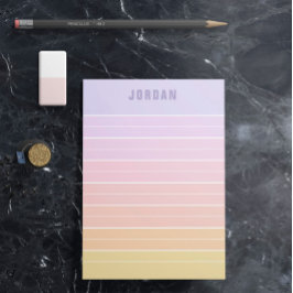 紫色のピンクのピーチグラデーション黄色の線の名前の追加 ポストイット