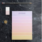 紫色のピンクのピーチグラデーション黄色の線の名前の追加 ポストイット