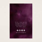 紫色のピンクのフローラカスタムロゴのイヤリングディスプレイ (裏面)