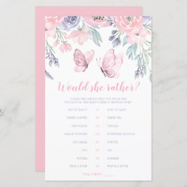 紫色のピンクのフローラ蝶は彼女はむしろゲームだろう