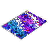 紫色のピンクのモザイクタイル模様のノートブック ノートブック (左側)
