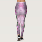 紫色のピンクのユリの花がアートに絵画似ている –  レギンス (裏面)