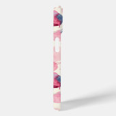 紫色のピンクのユーカリ水の色の葉モノグラム Case-Mate iPhoneケース (裏面 / 右)