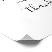 紫色のピンクのローズシグネチャーカクテル結婚のサイン ポスター (角)