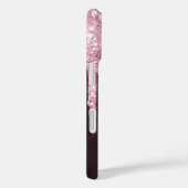 紫色のピンクのローズ金ゴールドグリッタードリップメタリック名 Case-Mate iPhoneケース (裏面 / 右)