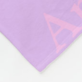 紫色のピンクの女の子の名前アメリア花の毛布 フリースブランケット (角)