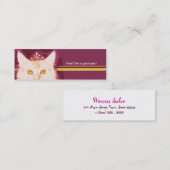 紫色のピンクの小企業カード スキニー名刺 (正面/裏面)