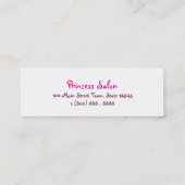 紫色のピンクの小企業カード スキニー名刺 (裏面)