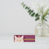 紫色のピンクの小企業カード スキニー名刺 (スタンド正面)