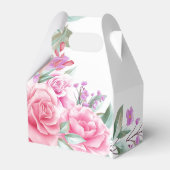 紫色のピンクの恐竜バタフライガールベビーシャワー フェイバーボックス (裏面サイド)