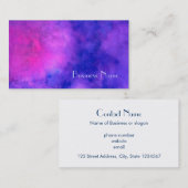 紫色のピンクの抽象芸術テクスチャ 名刺 (正面/裏面)