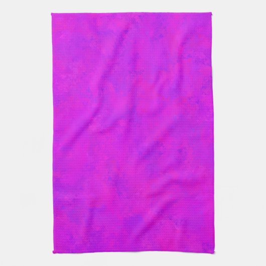紫色のピンクの抽象芸術パターン キッチンタオル (縦)