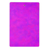 紫色のピンクの抽象芸術パターン ミニクリップボード (裏面)