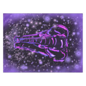 紫色のピンクの星空の夜に象のテーブルクロス テーブルクロス (正面(横))