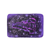 紫色のピンクの星空の夜に象のバスマット バスマット (正面)
