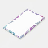 紫色のピンクの水の色のシェブロン幾何学的プリント ポストイット (アングル)