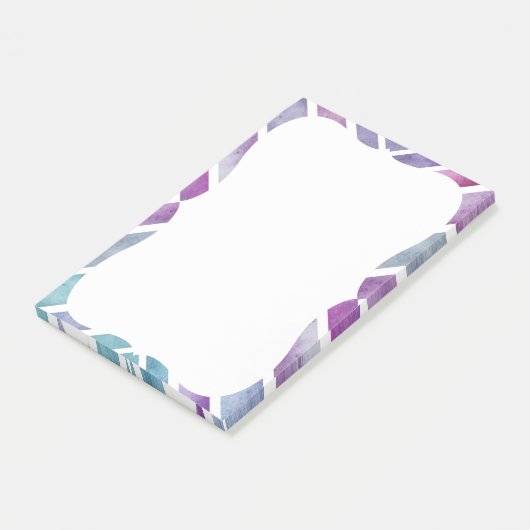 紫色のピンクの水の色のシェブロン幾何学的プリント ポストイット (アングル)