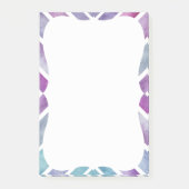 紫色のピンクの水の色のシェブロン幾何学的プリント ポストイット (正面)