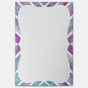 紫色のピンクの水の色のシェブロン幾何学的プリント ポストイット