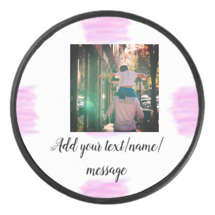 紫色のピンクの水の色の父の息子のパパ追加イメージテ アイスホッケーパック