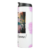 紫色のピンクの水の色の父の息子のパパ追加イメージテ タンブラー (回転右)