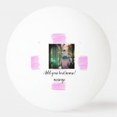 紫色のピンクの水の色の父の息子のパパ追加イメージテ 卓球ボール (裏面)