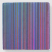 紫色のピンクの水の青い縞の大理石のコースター ストーンコースター (正面)